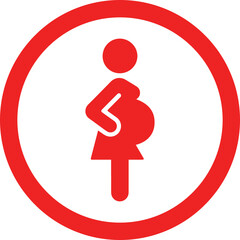 Pregnant Woman Icon – Maternity, Motherhood, and Pregnancy Symbol