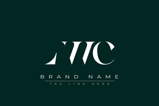 LWC abstract letter logo design. This logo is designed by three abstract letters.