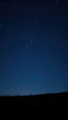 Naklejka premium Starry night sky with numerous twinkling points suspended amidst an inky blackness, starrynight, stellarfield