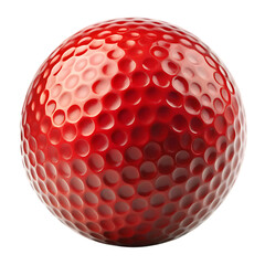  round red golf ball isolated on white backgroud .PNG