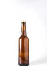 Beer bottle on a white background
