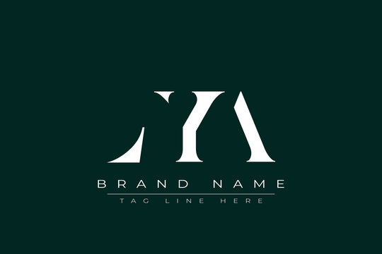 LYA abstract letter logo design. This logo is designed by three abstract letters.