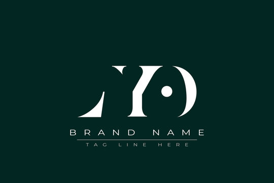 LYO abstract letter logo design. This logo is designed by three abstract letters.