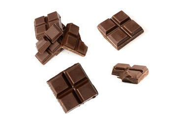 A chocolate bar isolated on white background.