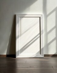 Minimalist White Frame in Sunlit Space &ndash; Perfect for Design Displays