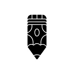 creative clean silhouette pencil icon vector illustration 