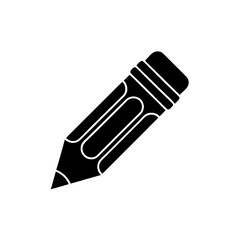creative clean silhouette pencil icon vector illustration 