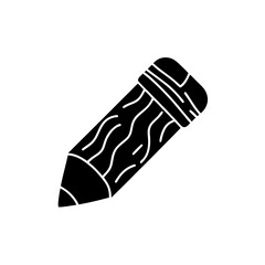 creative clean silhouette pencil icon vector illustration 
