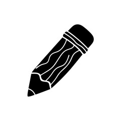 creative clean silhouette pencil icon vector illustration 