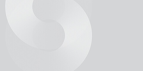 Modern white glowing geometric lines on gray background. Futuristic technology concept. Suit for cover poster abstract