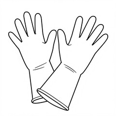 Obraz premium rubber gloves sketch 
