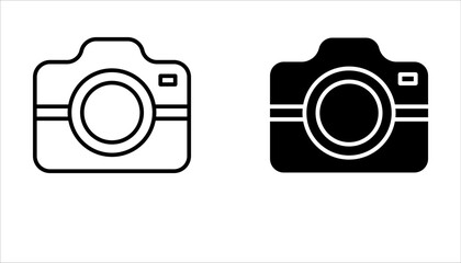 Camera icon set. flat illustration of vector icon on white background.