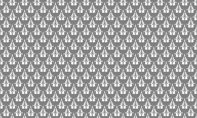  Vintage Botanical Symmetry Ikat seamless pattern Design
