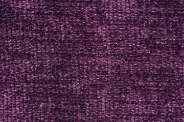 Texture of purple woven fabric as background, top view