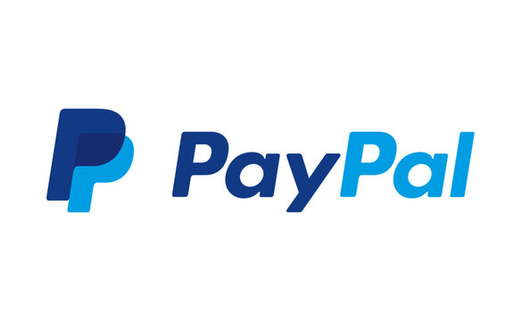 Paypal Logo Isolated on White Background. popular payment method