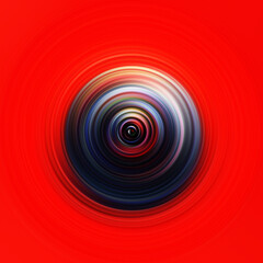 Colorful radial motion effect. Abstract rounded background. Color curves and sphere.