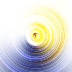 Colorful radial motion effect. Abstract rounded background. Color curves and sphere.