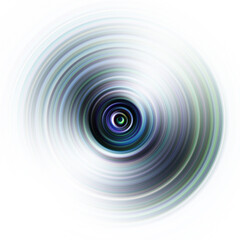 Colorful radial motion effect. Abstract rounded background. Color curves and sphere.