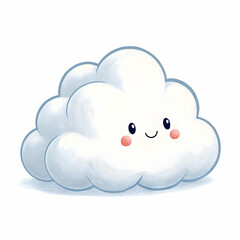 Obraz premium Cloud on white background 3d rendering