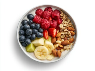 Yogurt parfait with fresh fruit and granola