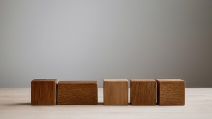 Stylish wooden blocks mockup for minimalistic design projects and presentations.