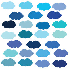 clouds with different shades of blue