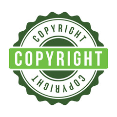copyright rubber stamp design vector template