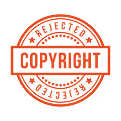 copyright rubber stamp design vector template