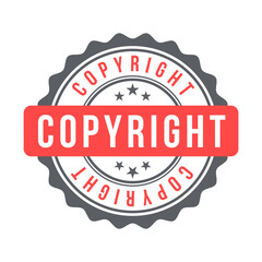 copyright rubber stamp design vector template
