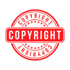 copyright rubber stamp design vector template