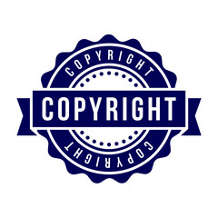 copyright rubber stamp design vector template