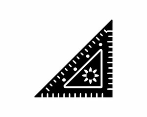 creative clean silhouette ruler icon vector illustration 