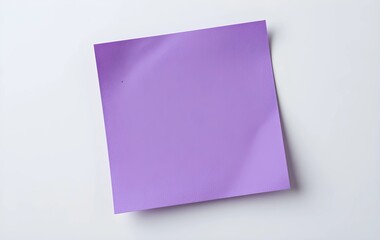 Blank purple sticky note on white background, Blank violet sticky note, blank sticky note for writing or editing