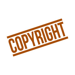 copyright rubber stamp design vector template