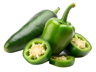 jalapeno pepper slice isolated on white background PNG. GENERATIVE AI