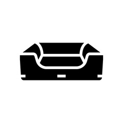 bed pet home glyph icon vector illustration