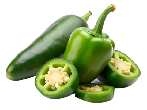 jalapeno pepper slice isolated on white background PNG. GENERATIVE AI