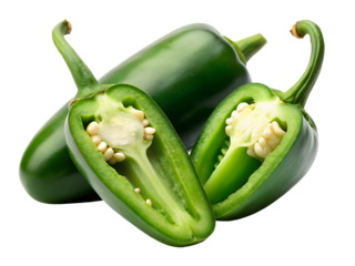 jalapeno pepper slice isolated on white background PNG. GENERATIVE AI