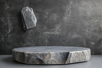 Rock podium pedestal product presentation Product display.