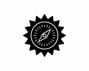 creative clean silhouette compass icon vector illustration 