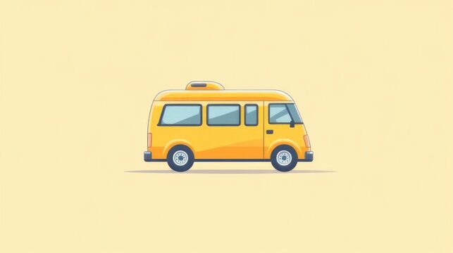 Yellow van illustration