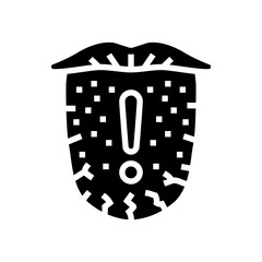 dehydration warning diarrhea glyph icon vector illustration