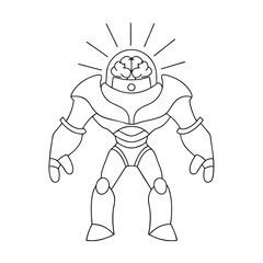 Robotic Brainpower Intelligent Machine, Powerful Mind, Futuristic Design