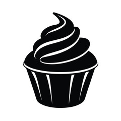 Delicious Swirled Frosting Cupcake Dessert Bakery Sweet Treat Icon