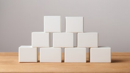 Wooden blocks mockup for creative designs and educational materials.