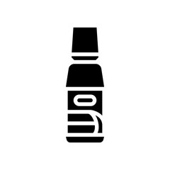 medicine bottle diarrhea relief glyph icon vector illustration