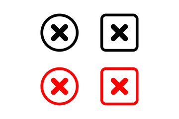 Cross Mark Icons Cancel, Close, Delete, Error, Stop 