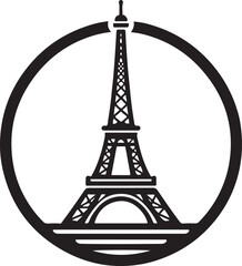 Fototapeta premium eiffel tower minimalist logo