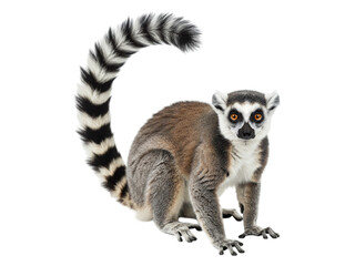 A Lemur isolated on a white background