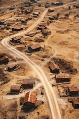 Desert Town Aerial View